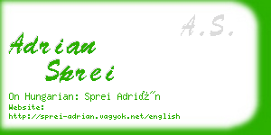 adrian sprei business card